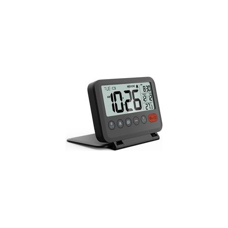 Petit réveil de voyage – Numérique portable – Noir – Plastique – (1/5)
