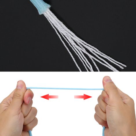 Cordon de parachute lumineux bleu à 9 brins, idéal pour la survie en extérieur. (1/5)