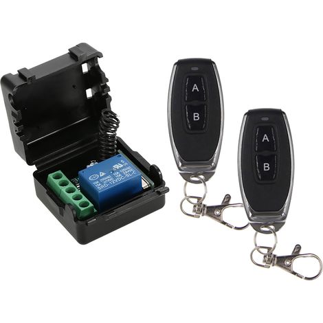 Module de télécommande universelle sans fil 433 MHz DC 12 V 1 canal avec 2 télécommandes RF (réf. 1527) (1/5)