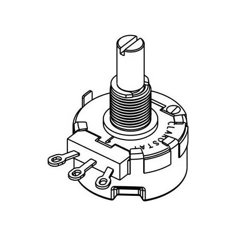 Honeywell RV4NAYSD252A Clarostat Potentiometer 2.5k ±10% 2W Rotary - 6.35mm axis