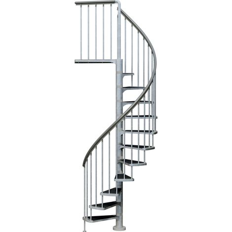 Dolle Aussentreppe Gardenspin 246-282cm Geschosshöhe 11 Stufen Trimax® Aussen-Ø125cm