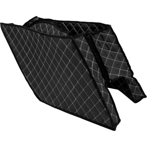 Fodera borsa allungata - Harley-Davidson Touring 2014-25 - Nero/bianco - Antirumore/vibrazioni - Fori di fissaggio