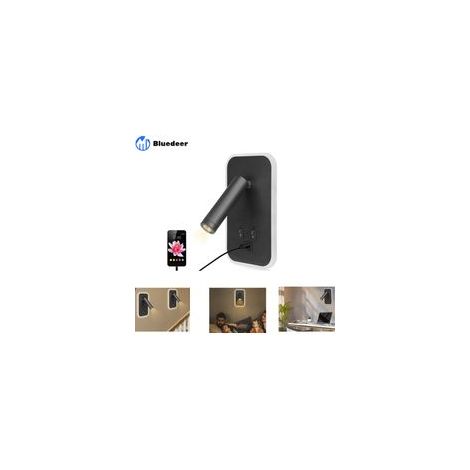 Applique murale LED 3 en 1 – Liseuse avec port USB – Éclairage d'ambiance réglable 6000K – Lampe de lecture rotative 330° (1/5)