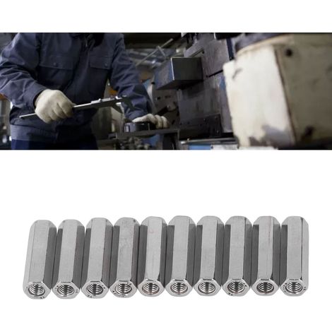 Écrou de raccordement hexagonal M81,25-13-L45mm en acier inoxydable 304 (1/5)