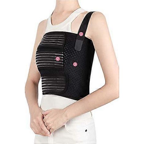 Ceinture de soutien thoracique élastique pour côtes cassées, pour hommes et femmes, réduisant les douleurs de la cage thoracique (taille homme 74 à 97 cm). (1/5)