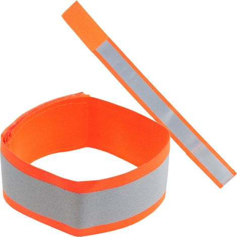 TG71299-2 ORANGE REFLEKTIERENDES ARMBRAND FÜR LAUFEN, RADFAHREN, HANDGELENK, ARM, KLETTVERSCHLUSS (1/5)