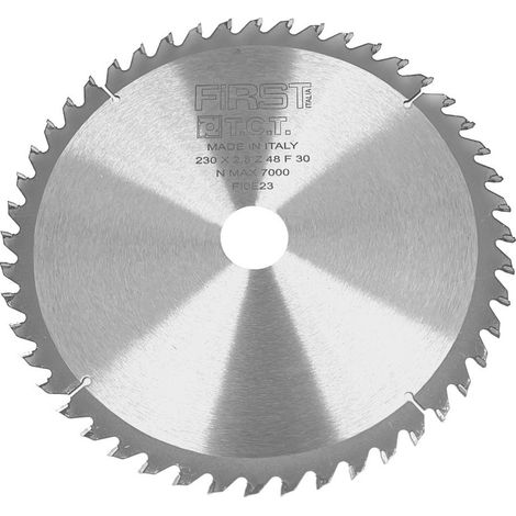 FIRST ITALIA Lame de Scie Circulaire avec Denture Alternée - D. 230 mm - Alésage 30 mm - Performante pour Bois Tendre et Exotique, Fabrication Italienne (1/2)