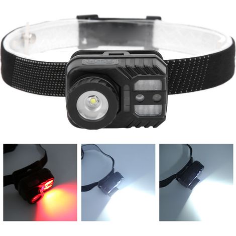 XPG + COB intégré Lampe frontale à batterie rotative avec zoom et affichage intelligent de la puissance,DUBUNS (1/5)