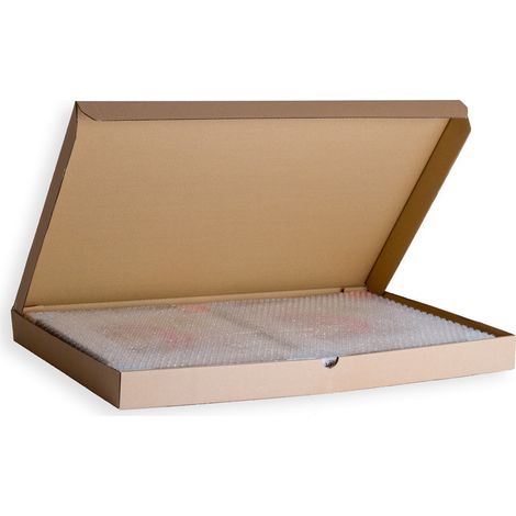 Enveloppebulle – Lot de 10 boîtes postales extra-plates A2 650x450x50mm – Couvercle charnière – 100% recyclable – Protection optimale pour vos envois