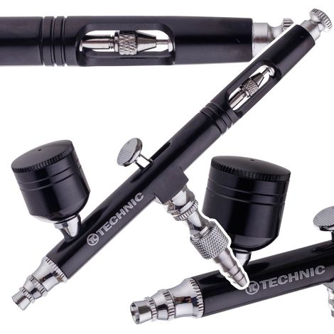 Airbrush-Modellierdüse 0,3 mm Doppelwirkung Lackierung AB-140 Schwarz