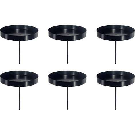 Anlising 6PCS Bougeoir pour Bougies de L'avent, 8CM Support Bougie en Métal, Bougeoir pour la Couronne de L'avent,Bougeoirs Noël de L'avent,Porte Bougie Decoration Noël,pour Guirlande,Décoration(Noir)