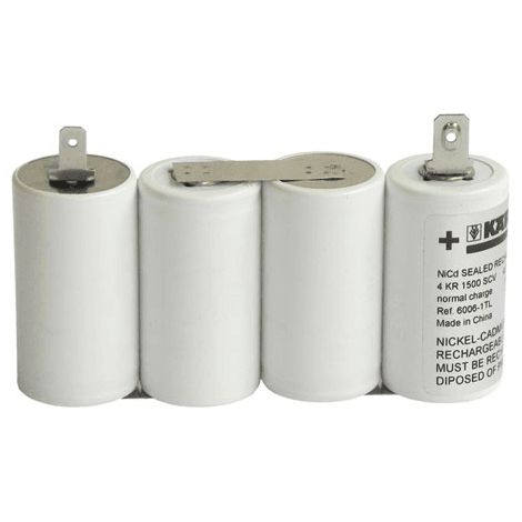 PACK 4 ACCUS NICD - 4.8V 1.5AH POUR PETIT ELECTROMENAGER KARCHER - 66541180
