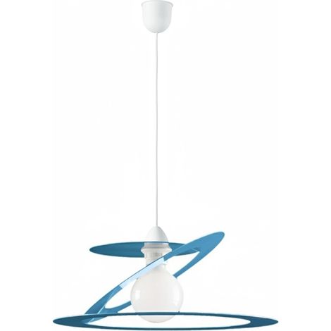 Sospensione Geko 1 Luce Blu e Bianco LuceArt Classic (1/5)