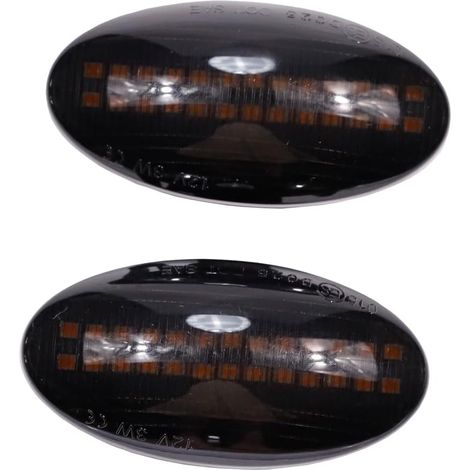 LED Clignotant Dynamique Latéral Jaune Brillant Canbus 12V Feux de Fumée de Voiture Compatible avec Suzuki Swift Jimmy Vitara SX4 Alto XL7 Fiat Sedici 2005-2012 Opel auxhall Agila Mk2 2008 (Noir) (1/5)