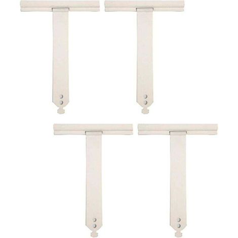 Lot de 4 Attaches souples à clipser - Ressort de Suspension pour fixation de tablier - Verrou attache tablier -acier profil alu poli fixation par crochet pour volet roulant électrique et manuel