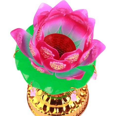 Lampe Fleur de Lotus pour offrandes bouddhistes, lampe LED éternelle pour la maison, lampe bouddhiste à brancher, lampe Fleur de Lotus Guanyin, lampe féérique, lampe d'autel bouddhiste, paire de 12,7 (1/3)