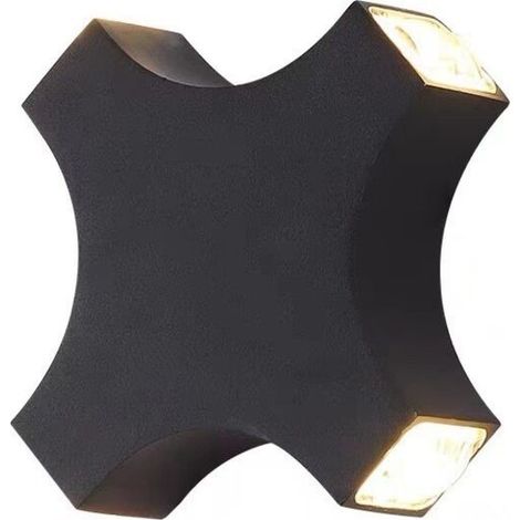 Applique murale LED d'intérieur et d'extérieur, 4W, étanche IP65, moderne, Design Original, lumière noire et blanche froide