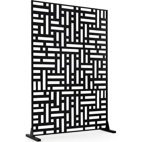 COSTWAY Paravent Exterieur Décoratif en Métal 121x183cm, Support (Géométrique) (1/5)