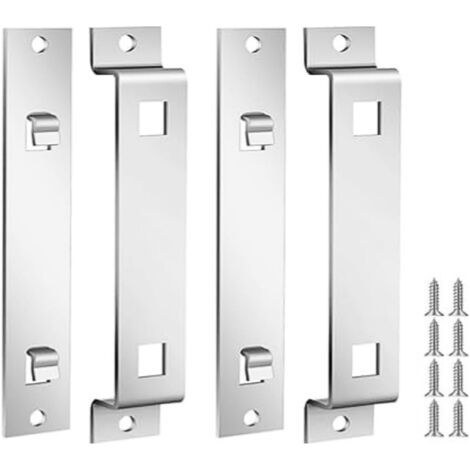 Lot de 2 Supports de fixation, Acier galvanisé, Vis incluses, Pour nichoirs et mangeoires, Extérieur (1/5)