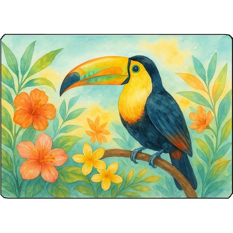 Planche à découper verre toucan 28,5 x 20 cm (1/2)