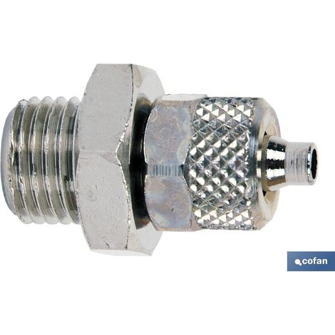 Recto macho rosca metrica t6/4 - m6