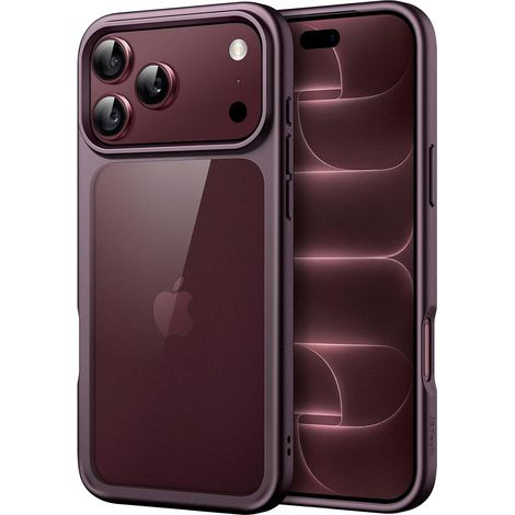 Coque Bumper à Dos Transparent pour iPhone 18 Pro, Cerise Foncé (1/5)