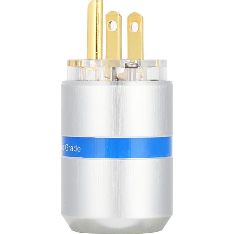 Monosaudio HiFi Netzstecker 100-250VM107G, männlicher Audiostecker, aus reinem Kupfer, 24-karätig vergoldet. (1/5)
