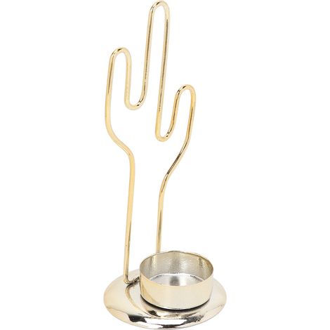 Bougeoir décoratif en métal en forme de cactus pour dîner, mariage ou fête. (1/5)