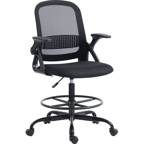 HOMCOM Sedia da Ufficio Ergonomica Regolabile, Nero