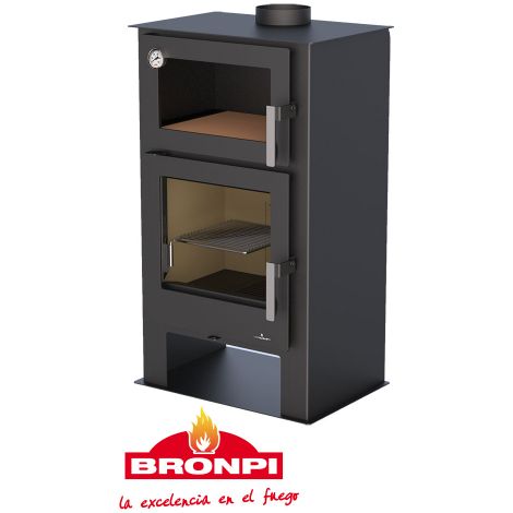 BRICOSOL ESTUFA DE LEÑA CON HORNO BRONPI MODELO GIJÓN-H (1/10)