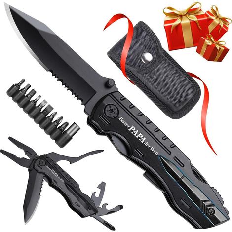 Multitool Klappmesser mit Gravur "Bester Papa der Welt" für Vatertag