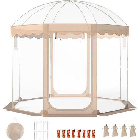 Tente de Sport Transparente, Abri Portable et Pliable en Extérieur Résistante aux Intempéries, Tente Bulle à Vue Claire avec Sac de Transport (1/5)