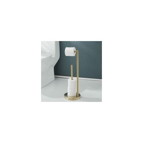 Freistehender Toilettenpapierhalter aus gebürstetem Edelstahl 304 – Crezuo (1/4)
