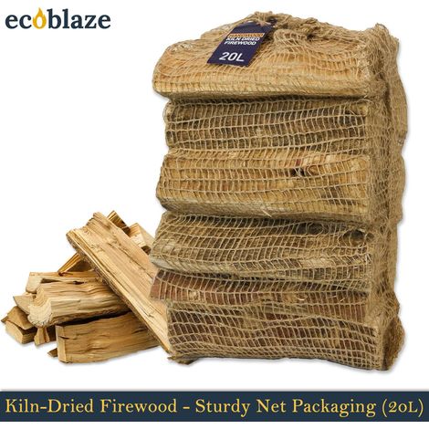 Ecoblaze Kiln-Dried Firewood Logs 20L, Eco Fuel Ready to Burn for Wood Burners (1/5)