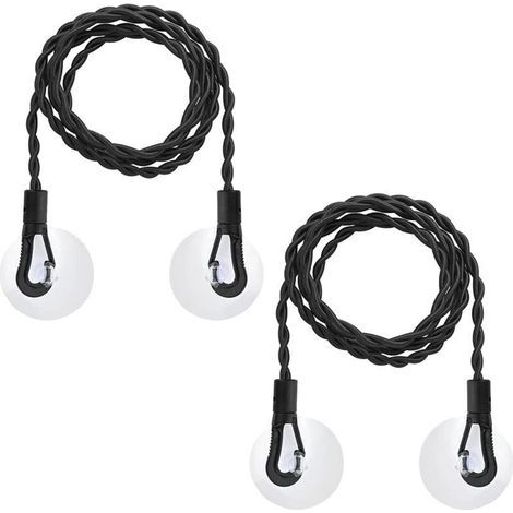 Lot de 2 cordes à linge rétractables de voyage avec ventouse, accessoire de voyage portable, idéal pour les voyages et le camping. (1/4)