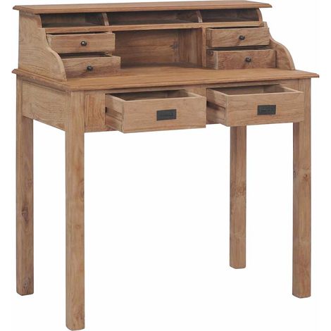 Maison Exclusive - Scrivania 90x50x100 cm in Legno Massello di Teak (1/5)