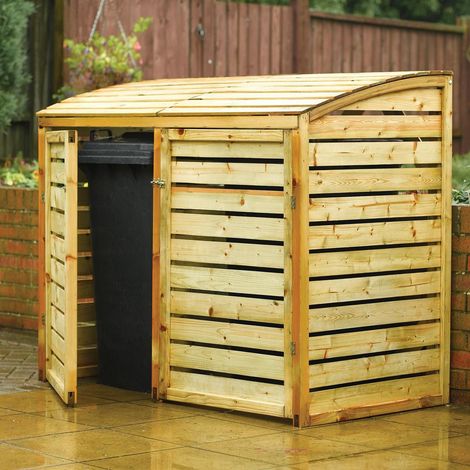 Rowlinson Large Timber Double Wheelie Bin Storage 5 x 3ft