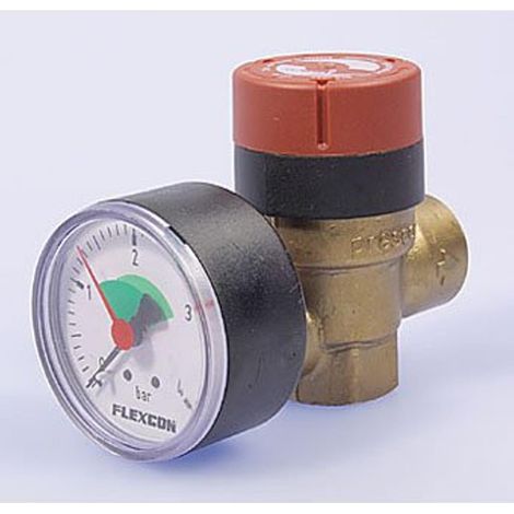 Flamco prescomano combinaison de vanne de surdébit 1/2 3 bar max 125kw (1/4)