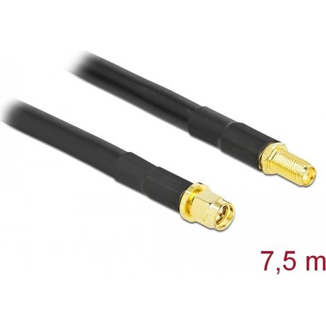 Delock Cable de antena de macho SMA a hembra SMA LMR/CFD300 7,5 m