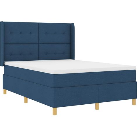 Maison Exclusive - Letto a molle con strisce LED Blu 140 x 190 cm Tessuto (1/5)