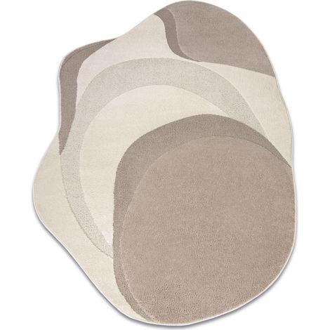 Tappeto DUNE 8085 SHAPE crema / beige – Astrazione, struttura, forma irregolare beige 160x220 cm