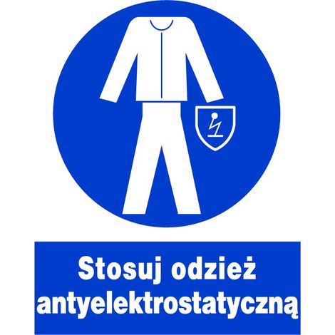 Segnale ZNO-33 USARE INDUMENTI ANTISTATICI