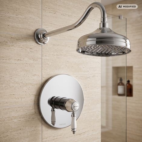 PaulGurkes Ensemble de Douche Retro Encastré avec Douche Pluie Complète (1/5)