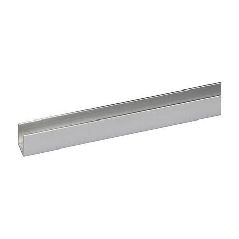 PROFILO CANALINA SINGOLA ARCANSAS - ALLUM ARGENTO LUX S.MM 1,0 MM 10X10 H.CM 200- 5 pezzi