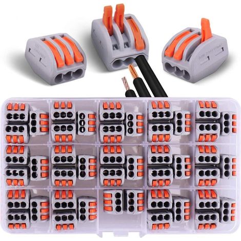 ZOLGINAH 44pcs Connecteurs électriques 3 entrées avec levier de commande (1/5)