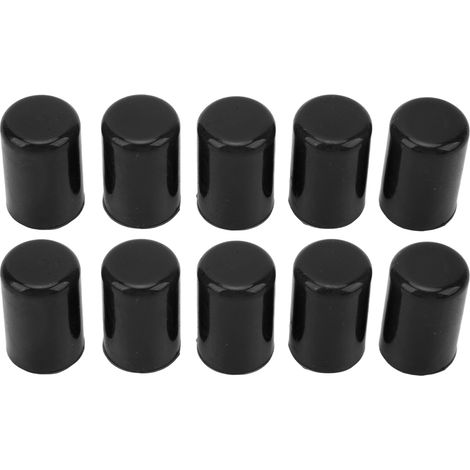 Lot de 10 bouchons en silicone universels pour tuyau d'aspiration, diamètre intérieur 14 mm, noirs. (1/5)