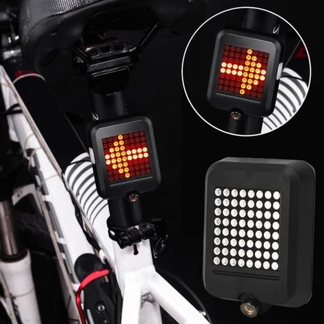 HURRISE feu d\'avertissement arrière de vélo Intelligent USB charge vélo avertissement feu arrière vélo clignotant lampe (1/3)