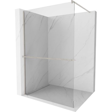 Mexen Kioto+ paroi de douche avec étagère Walk-in 80 x 200 cm, transparent, nickel brossé - 800-080-121-97-00 (1/5)