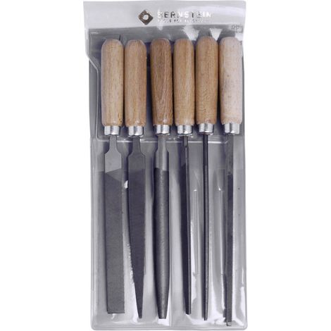 BERNSTEIN Tools for Electronics 5-240 Schlüsselfeilen-Set mit Holzheft im Etui 6tlg. Länge 100 mm (1/3)