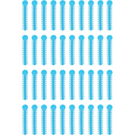 40 pièces d'élastiques orthodontiques ligatures anneaux élastomères pour appareil dentaire accessoire médical (1/5)